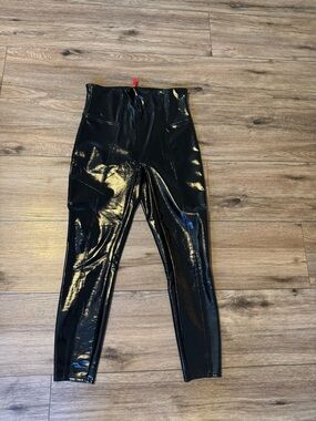 Faux Leather High-Waist Leggings